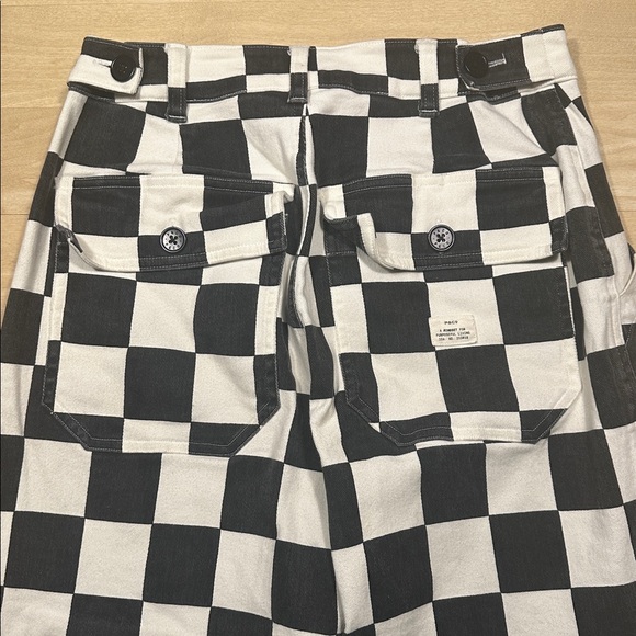 P & CO Service Fatigue Pants Black Checkerboard UK Sz 10/US Sz 6 - Picture 8 of 13